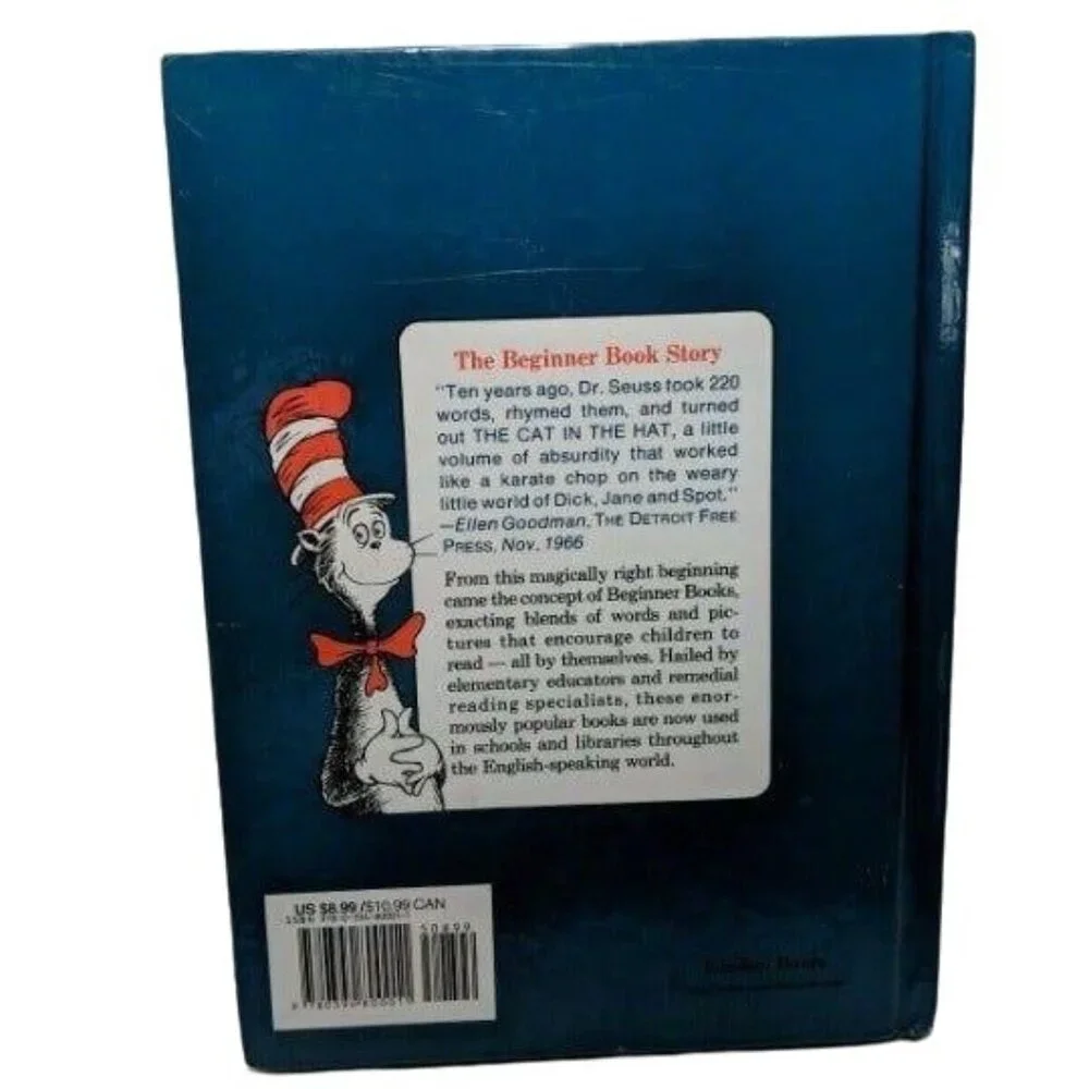 The Cat In The Hat Hardcover Book By Dr. Seuss Beginner Books Random House 1957 - Picture 3 of 5